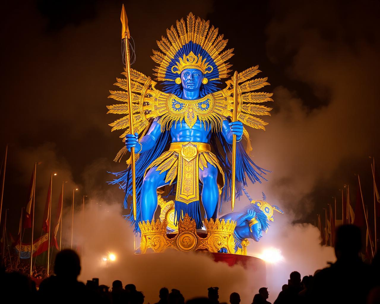 Alegoria monumental azul